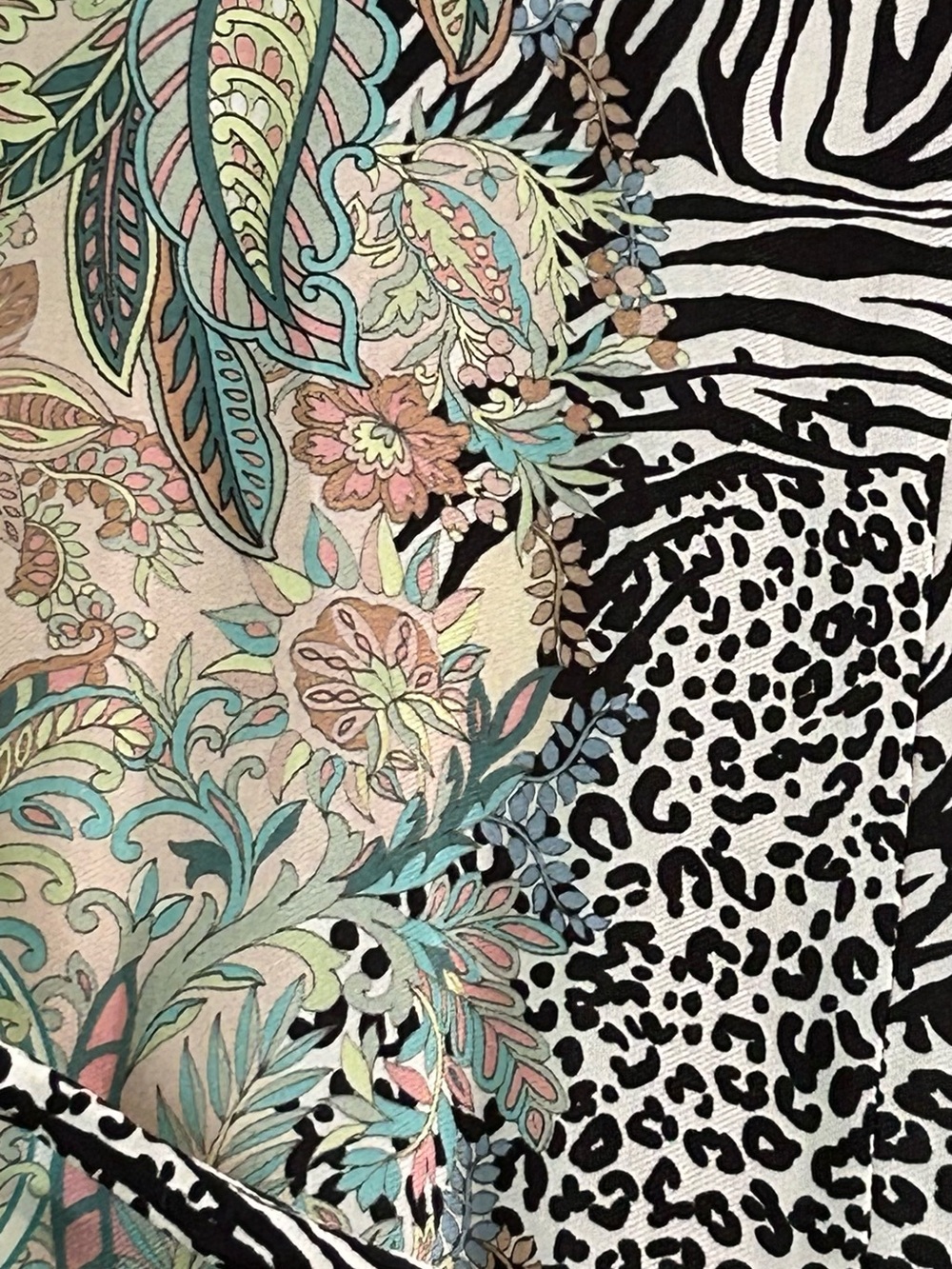 425$PINKO Rosalina Floral Zebra Leopard Maxi Shirt Dress IT 38 US 2 - Picture 11 of 13